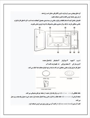 دفترچه راهنمای فارسی ماکروویو سامسونگ MG40J5133AT